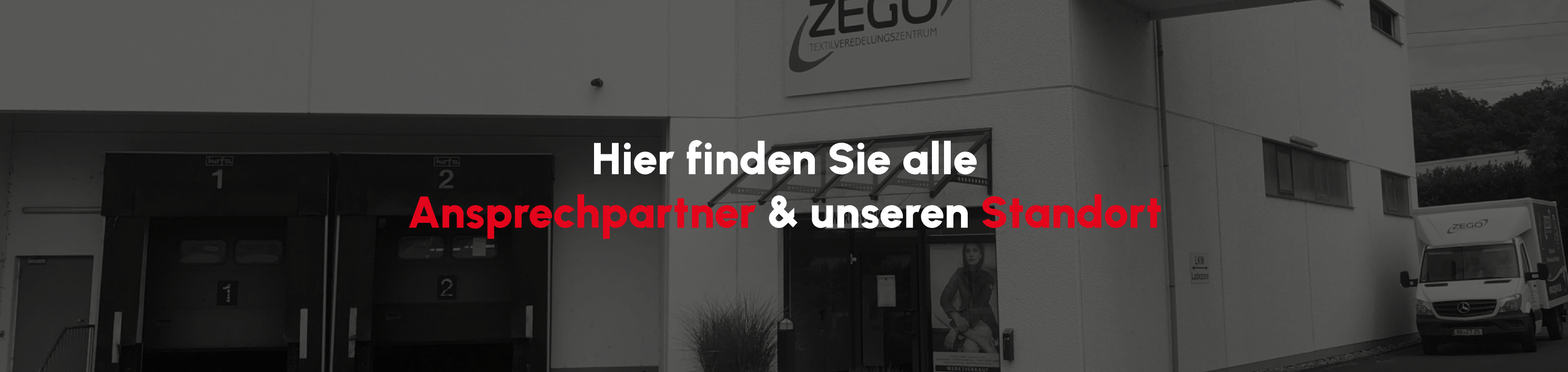 Firmengebäude und Standort von ZEGO. Mit Ansprechpartner und Kontakt aus Vertrieb, Produktion und Geschäftsleitung.